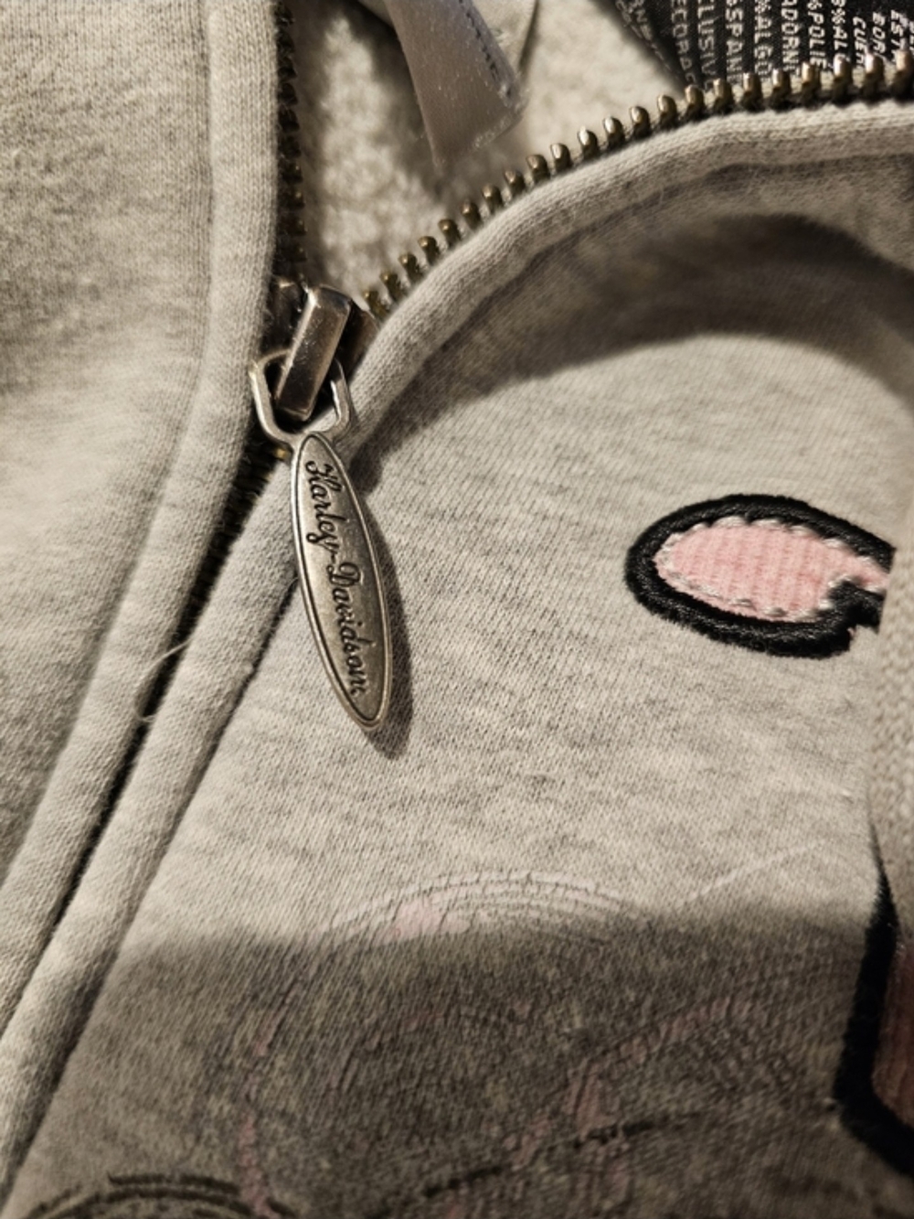 Harley-Davidson Girls' Gray & Pink HD Motorcycles Zip Hoodie Size 2W - Picture 6 of 12